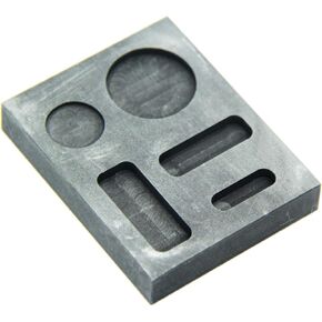 Graphite Ingot Mold, Melting Casting Mould, Silver Ingot, for Gold Silver Aluminum Copper Brass Zinc Plumbum and Alloy Metals,Five holes (72x57x12mm)1/4 1/2 1 OZ