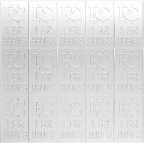 4 One Gram Pure Silver Bullion Bar Divides to 15 One Grain Bars .999 Fine Silver Snaps Apart to Individual 1 Grain Ingots in Saudi Arabia