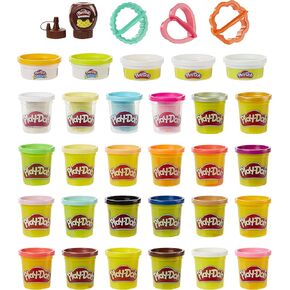 Play-Doh Kitchen Creations Cook 'n Colors Refill Variety Pack with Confetti, Elastix, Drizzle, Metallics, and Color Burst, Non-Toxic (Amazon Exclusive)