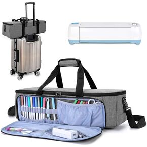 حقيبة حمل LUXJA متوافقة مع آلات ومستلزمات القطع بالقالب من Cricut، وحقيبة حمل متوافقة مع Cricut Explore Air (Air2) والصانع (الحقيبة فقط، تصميم براءة اختراع)، نقاط رمادية in Kuwait