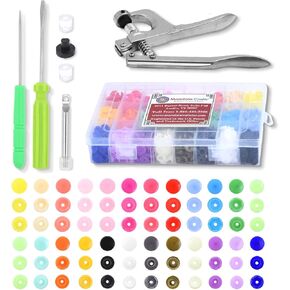 Mandala Crafts Size 20 12mm ½ in Assorted No Sew Plastic Snaps Kit in Saudi Arabia