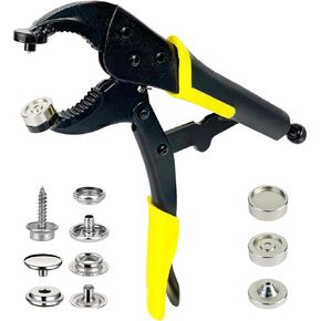 Snap Tool for Boat Covers,Heavy-Duty Snap Fastener Tool, Snap Installation Tool 15mm Metal Snaps Repairing Boat Covers Canvas Adjustable Snap Setter