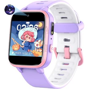 ساعة موسيقى مشغل MP3 من Butele Kids Games، ساعة ذكية للأطفال مع 16 لعبة، مصباح يدوي، ساعة منبه، كاميرا، ساعة أطفال هدية عيد ميلاد للأولاد والبنات 4-16 (وردي) in Kuwait