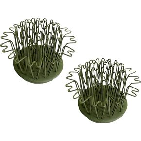 Floral Genius Set of 2-2-1/2" Original Blue Ribbon Metal Round Hairpin Holder | Flower Frog Kenzan for Fresh, Dried & Artifical Flowers | Flexible Rust-Free Brass Pins for Easy Arranging | USA Made