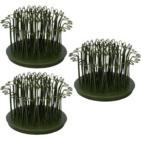 FLORALGENIUS Set of 2 - 2.5" Round Hairpin Flower Frog Kenzan, USA Made in Saudi Arabia