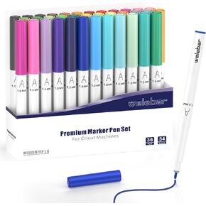 مجموعة أقلام طرف 1.0 من welebar لصانع Cricut 3/Maker/Explor 3/Air 2/Air، مجموعة أقلام تحديد ممتازة مكونة من 36 قلمًا متوسط ​​النقاط للرسم والكتابة وملحقات لآلات Cricut in Saudi Arabia