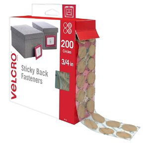 VELCRO Brand Dots with Adhesive, Beige, Medium 3/4 in Circles, 200 Pk in Kuwait