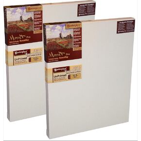MASTERPIECE Z2MR-3651 Monet Pro 1.5" Deep Raw Unprimed Heavy Weight #12 Cotton 11.5 oz Stretched Canvas 36" x 51" Natural 2 Pack in Saudi Arabia