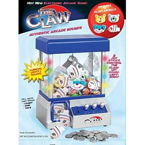 Claw Machine - Arcade Mini Toy Grabber Machine for Kids - Candy Machine- Retro Carnvial Music & Flashing Lights- Best Birthday Gift Game. Use Gumballs, Candy, Toys, or Small Prizes (Blue)