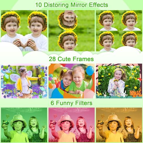 كاميرا فيديو للأطفال من GKTZ - هدايا عيد ميلاد كاميرا رقمية للفتيات بعمر 3 4 5 6 7 8 9، مسجل فيديو للأطفال الصغار مع بطاقة SD سعة 32 جيجابايت - أرجواني in Kuwait