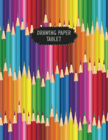 DRAWING PAPER TABLET| Big blank art notebook sketch book for kids| 8.5" x 11" softback 108 pages| For drawing, doodling, coloring, writing, sketching, ... for boys and girls of any age| Art supplies in Saudi Arabia