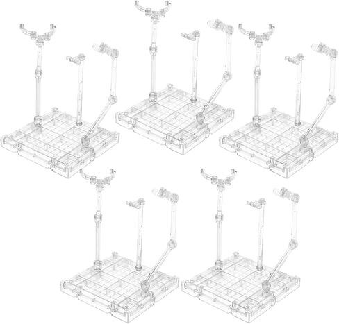 ميجفين حامل لشخصيات الاكشن 3 في 1 من 5 قطع، حامل عرض لشخصيات الاكشن وقاعدة دعم نموذج الدمية متوافق مع اتش جي اس اتش اف جاندام ام جي 1/100 ار جي 1/144 اس دي 1/144 حامل دمية لعبة شفاف in Kuwait