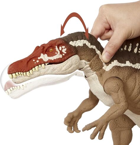 Jurassic World Toys Extreme Chompin' Spinosaurus Dinosaur Action Figure, Huge Bite, Authentic Decoration, Movable Joints, Ages 4 Years Old & Up in Saudi Arabia