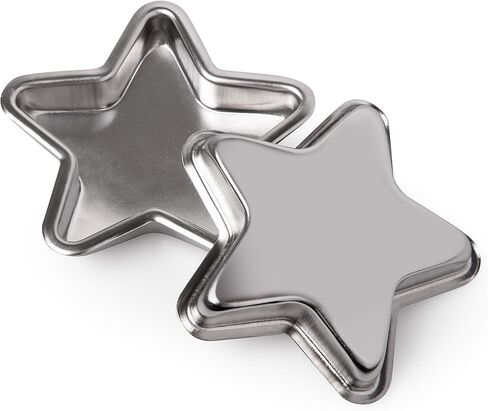 قوالب صابون باث بومب آند سوب من آي دي، مجموعة من 6 أشكال وأحجام مختلفة - القلب والنجم و4 دوائر (4.4 سم - 7.62 سم دائرية) - صناعة يدوية وصناعة الصابون والشموع، وقوالب، والهدايا in Kuwait