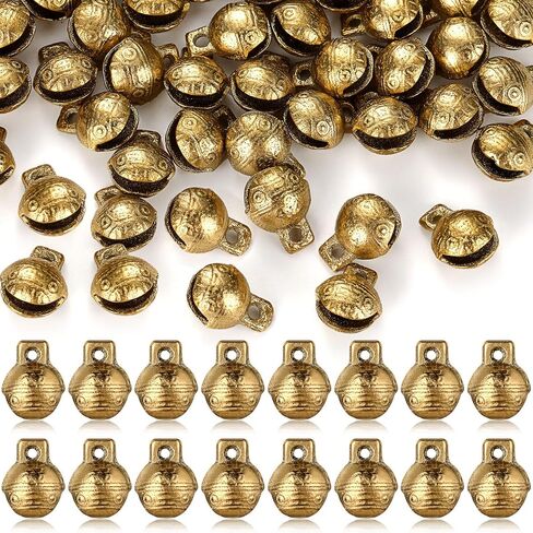 LEIFIDE Vintage Bells for Crafts Brass Bells Mini Craft Bells Small Tibetan DIY Jewelry Making Charms Pendants for Necklace Bracelet Decor Pet Bell Dog Collar Bells Home Door Decor in Kuwait