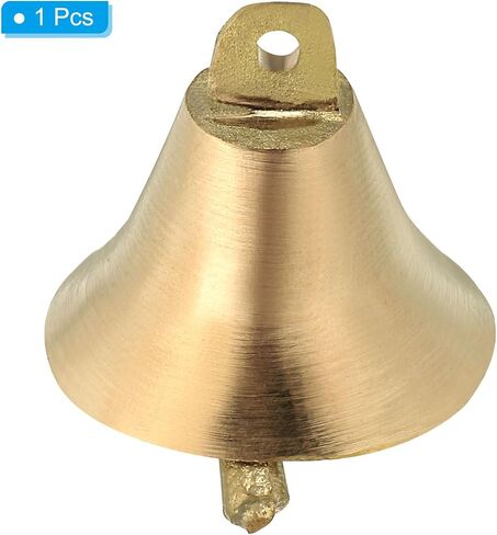 PATIKIL Vintage Copper Bells, Mini Craft Jingle Bells 1.3" Metal Hanging Bells for DIY Wind Chimes Christmas Jewelry Making Pet, Bronze in Saudi Arabia