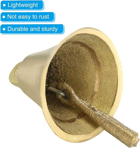 PATIKIL Vintage Copper Bells, Mini Craft Jingle Bells 1.3" Metal Hanging Bells for DIY Wind Chimes Christmas Jewelry Making Pet, Bronze in Saudi Arabia