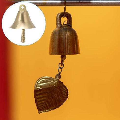 PATIKIL Vintage Copper Bells, Mini Craft Jingle Bells 1.3" Metal Hanging Bells for DIY Wind Chimes Christmas Jewelry Making Pet, Bronze in Saudi Arabia
