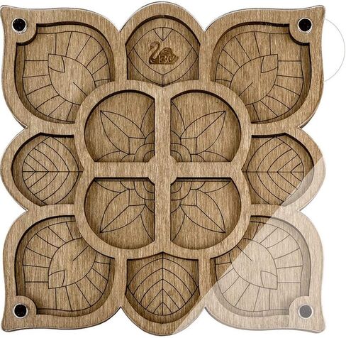 Lonjew Wood bead box with lid and needle magnet, flower bead supply storage, bead organizer tray, jewelry making gift, beadwork craft accessory in Kuwait