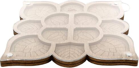 Lonjew Wood bead box with lid and needle magnet, flower bead supply storage, bead organizer tray, jewelry making gift, beadwork craft accessory in Kuwait