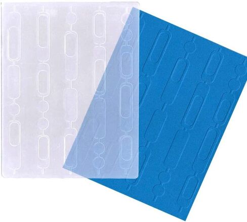 Label Lace Embossing Folders for Card Making, 5.7 × 4.2 Inch Sign Notes Plastic Embossing Folders Geometric Figure Holiday Template Stencil Craft Card Embossing Folder for DIY Scrapbooking in Kuwait