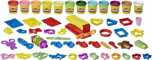 Play-Doh Ultimate Fun Factory، مجموعة ألعاب Play-Doh الأولى الرائعة للأطفال بعمر 3 سنوات فما فوق، 47 أداة، 12 لونًا غير سام (حصريًا لأمازون) in Saudi Arabia