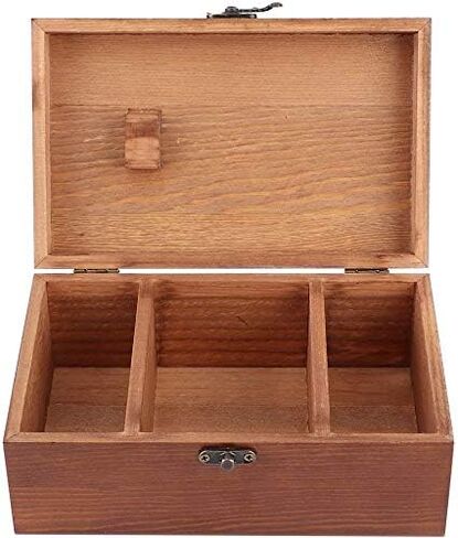 صندوق ادوات خياطة خشبي للبالغين المبتدئين مع ملحقات - سلة خياطة منزلية اساسية عتيقة لاصلاح الخياطة للاطفال والبنات (ريترو) in Kuwait