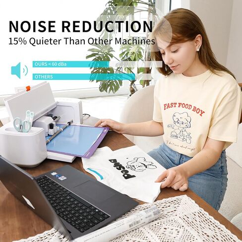 آلة قطع LOKLiK من HTVRONT - آلة قطع القوالب LOKLiK Crafter لجميع الحرف اليدوية، تصنع بطاقات مخصصة، وملصقات، وديكور منزلي، وآلة قطع الفينيل لفينيل Cricut، وتقطع أكثر من 100 مادة، باللون الأبيض in Kuwait