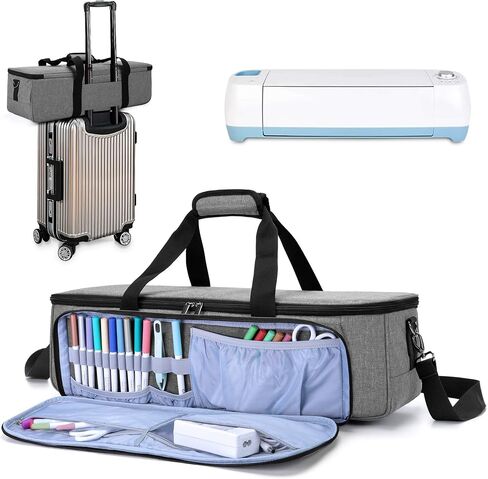 LUXJA Carrying Bag Compatible with Cricut Die-Cutting Machine and Supplies, Tote Bag Compatible with Cricut Explore Air (Air2) and Maker (Bag Only, Patent Design), Gray Dots in Saudi Arabia