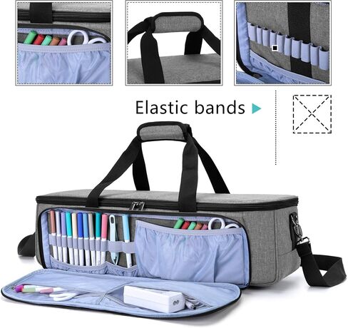 LUXJA Carrying Bag Compatible with Cricut Die-Cutting Machine and Supplies, Tote Bag Compatible with Cricut Explore Air (Air2) and Maker (Bag Only, Patent Design), Gray Dots in Saudi Arabia