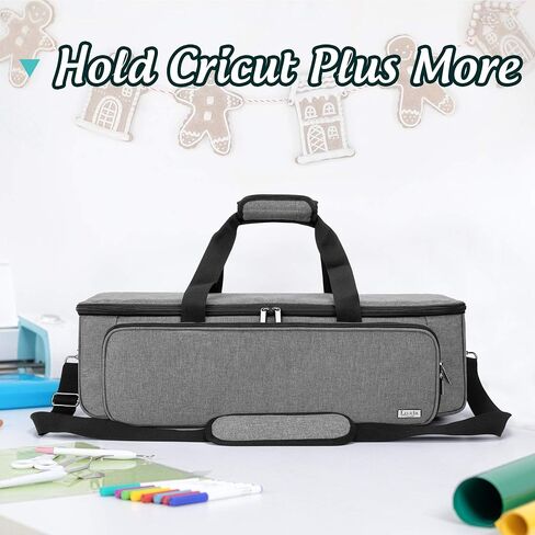 LUXJA Carrying Bag Compatible with Cricut Die-Cutting Machine and Supplies, Tote Bag Compatible with Cricut Explore Air (Air2) and Maker (Bag Only, Patent Design), Gray Dots in Saudi Arabia
