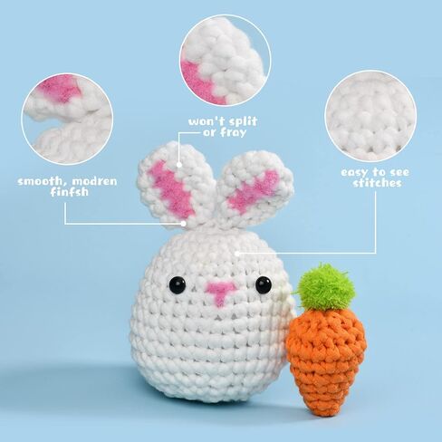 Beginners Crochet Kit, Crochet Animal Kit, All in One Crochet Kit, Crochet Starters Kit for Adult Kids, Crochet Kit for Beginners with Step-by-Step Video Tutorials - The Siamese Cat in Kuwait