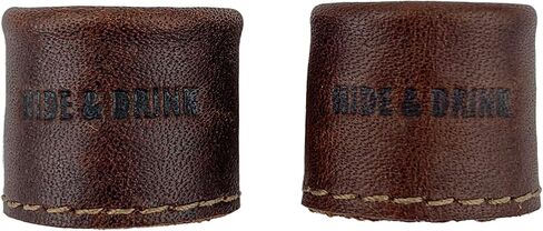 Hide & Drink, Leather Ring Thimble (2 Pack) Finger Protector, Handmade from Full Grain Leather - Bourbon Brown in Saudi Arabia