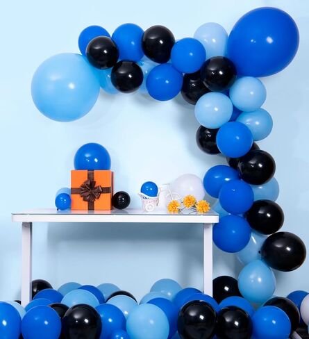 Ponamfo Black Party Latex Balloons - 100Pcs 18"+12"+10"+5" Ballons Balloon Arch Kit as Birthday Party Balloons Baby Shower Balloons Wedding Anniversary Bridal Shower Party Decorations in Kuwait