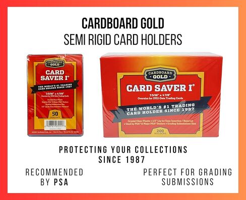كاردبورد جولد حافظة بطاقات 1 - حوامل تقديم بطاقات مصنفة PSA/BGS، 50 حافظة فردية جديدة in Kuwait