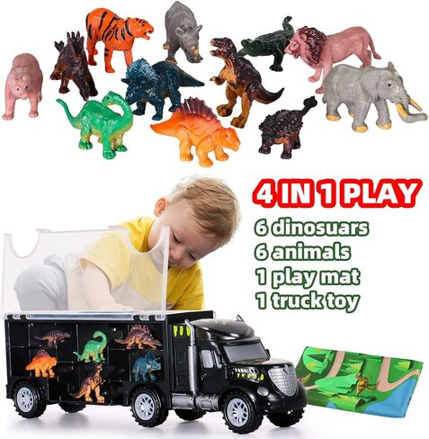 ألعاب ديناصور yoptote للأطفال من عمر 3 إلى 5 سنوات ألعاب أطفال لعمر 2 3 4 5 سنوات ألعاب ديناصور للأولاد بعمر 2 3 سنوات صبي فتاة سيارة شاحنات مع حصيرة للأطفال الصغار هدايا عيد ميلاد ألعاب لعمر 2 3 4 5 6 سنوات in Kuwait