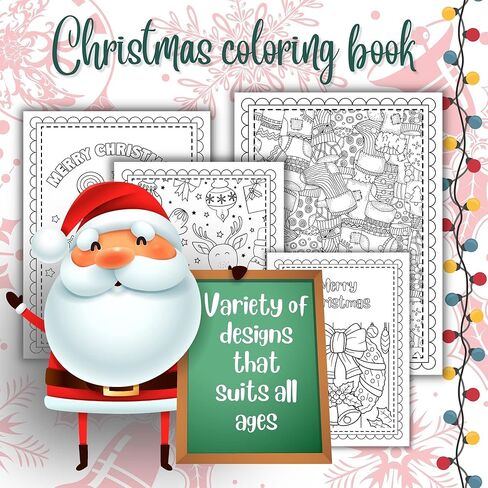 كتاب تلوين 18 قطعة متعددة الأغراض لعيد الميلاد للأطفال مع حزمة ملصقات مجانية - جوارب عيد الميلاد وأكياس هدايا حشو - هدايا حفلات موسم الأعياد هدية كبيرة in Kuwait
