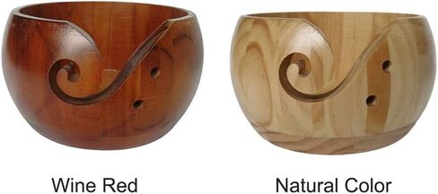 Bamboo Yarn Bowl,Handmade Knitting Bowl Wool Holder,DIY Natural Embroidery Crocheting Storage Accessories for Crochet Home Decor in Kuwait
