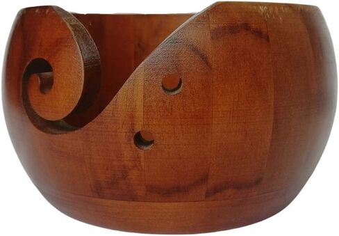 Bamboo Yarn Bowl,Handmade Knitting Bowl Wool Holder,DIY Natural Embroidery Crocheting Storage Accessories for Crochet Home Decor in Kuwait