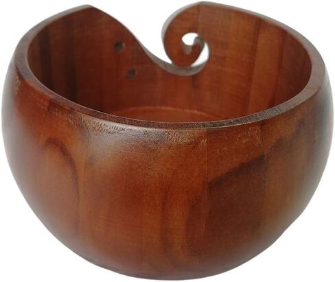 Bamboo Yarn Bowl,Handmade Knitting Bowl Wool Holder,DIY Natural Embroidery Crocheting Storage Accessories for Crochet Home Decor in Kuwait
