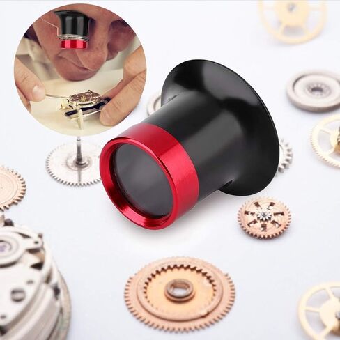 عدسة مكبرة 10X من Watchmaker Loupe، عدسة مكبرة من سبائك الألومنيوم لإصلاح الساعة، عدسة مكبرة، عدسة مكبرة صغيرة خفيفة الوزن (1 قطعة - 20X) in Kuwait