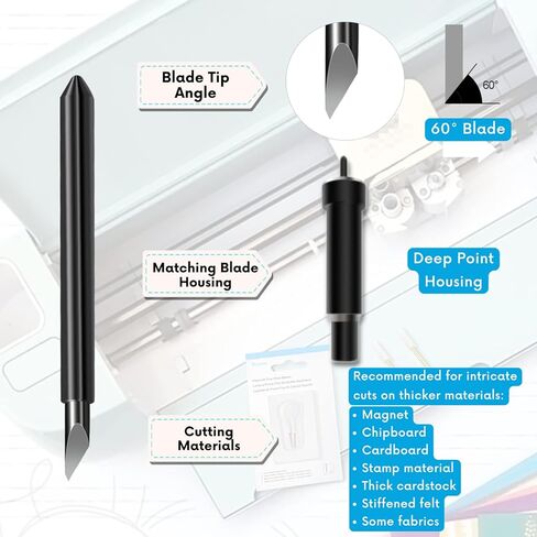 قطعتان من شفرات دوريو ذات النقاط الدقيقة الممتازة، شفرات قطع بديلة متوافقة مع Cricut Explore Air 2/Explore 3/Maker and Maker 3 in Kuwait