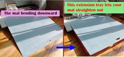 Extension Tray Compatible with Cricut Explore Air3 2 1,Extender Tray Compatible with Cricut Mat,Cutting Mat Extender Support for Explore Air Series (Not Compatible with Maker3 and Maker) (White) in Kuwait