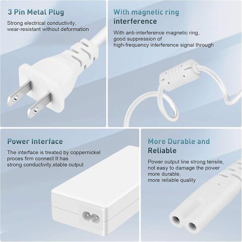18V Power Cord Replacement for Cricut Maker and Cricut Explore Air 2 Cutting Machine Mini Cake Explore One Create Cricut Maker KSAH1800250T1M2 Plug Cord Replacement Charger Power Supply in Kuwait