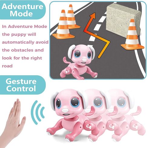 لعبة الكلب الآلي للتحكم عن بعد من راكبنل، جرو آلي تفاعلي ذكي للمشي والرقص قابل للبرمجة مع مستشعر للإيماءات، أضواء وأصوات للفتيات، هدايا للأطفال من سن 3 سنوات فما فوق (أخضر) in Kuwait
