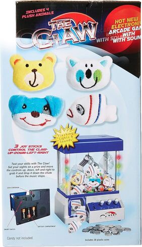 Claw Machine - Arcade Mini Toy Grabber Machine for Kids - Candy Machine- Retro Carnvial Music & Flashing Lights- Best Birthday Gift Game. Use Gumballs, Candy, Toys, or Small Prizes (Blue) in Kuwait