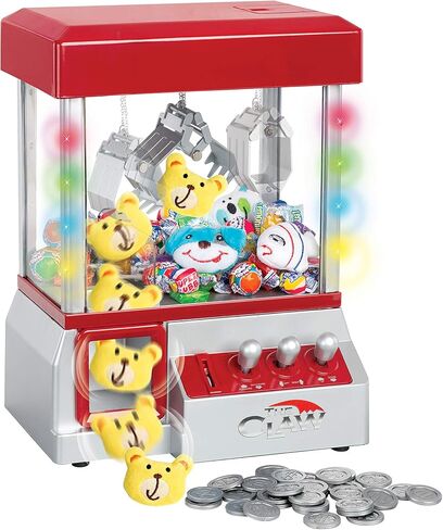 Claw Machine - Arcade Mini Toy Grabber Machine for Kids - Candy Machine- Retro Carnvial Music & Flashing Lights- Best Birthday Gift Game. Use Gumballs, Candy, Toys, or Small Prizes (Blue) in Kuwait