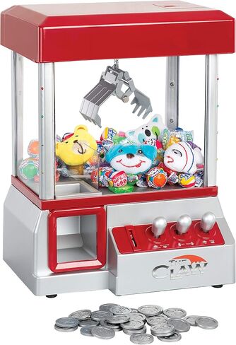 Claw Machine - Arcade Mini Toy Grabber Machine for Kids - Candy Machine- Retro Carnvial Music & Flashing Lights- Best Birthday Gift Game. Use Gumballs, Candy, Toys, or Small Prizes (Blue) in Kuwait