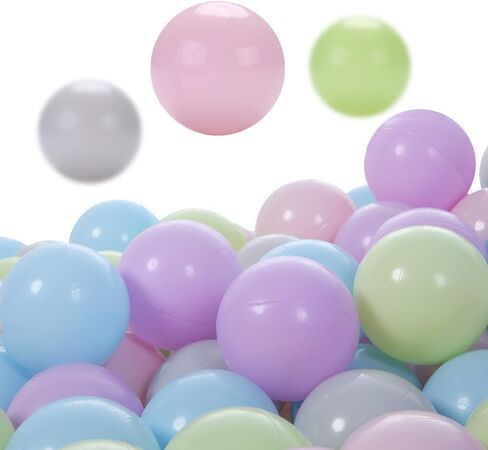 كرات كرات ماكرون من بلاي ماتي - كرات بلاستيكية خالية من الفثالات والبيسفينول A، مقاس 2.75 بوصة، كرات ضغط مقاومة للسحق، لعبة ممتعة لحفرة السباحة لتزيين حفلات أعياد الميلاد، عبوة من 100 قطعة in Kuwait