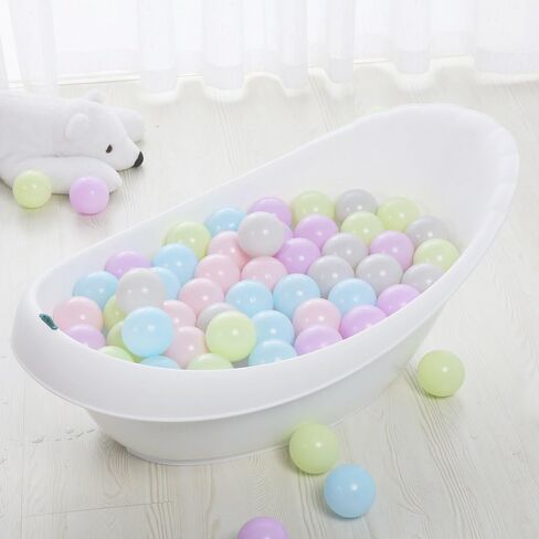 كرات كرات ماكرون من بلاي ماتي - كرات بلاستيكية خالية من الفثالات والبيسفينول A، مقاس 2.75 بوصة، كرات ضغط مقاومة للسحق، لعبة ممتعة لحفرة السباحة لتزيين حفلات أعياد الميلاد، عبوة من 100 قطعة in Kuwait